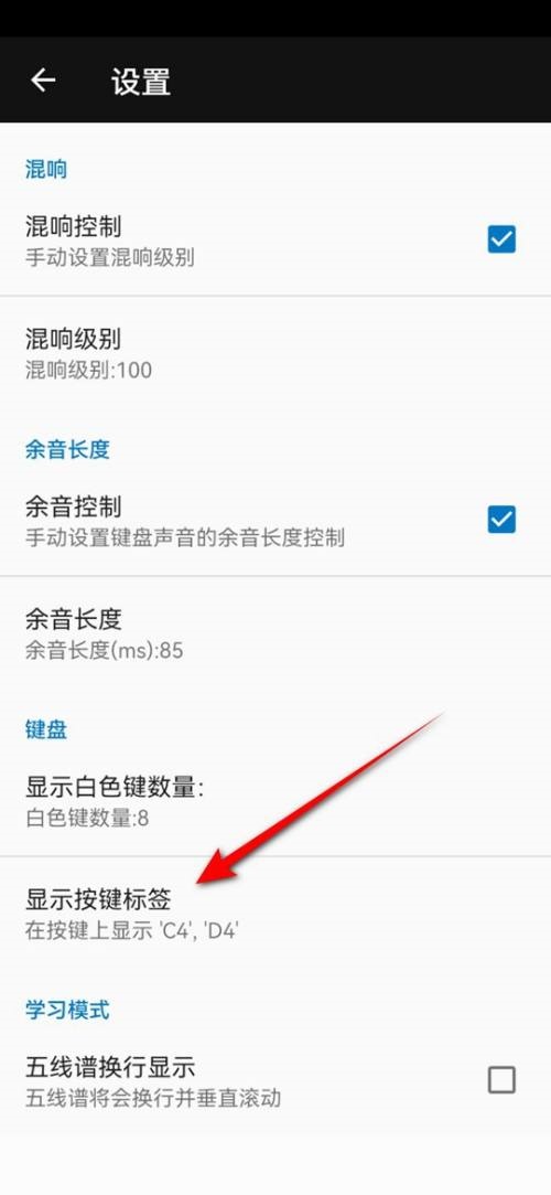 完美钢琴按键标签显示怎么设置?完美钢琴按键标签显示设置教程截图