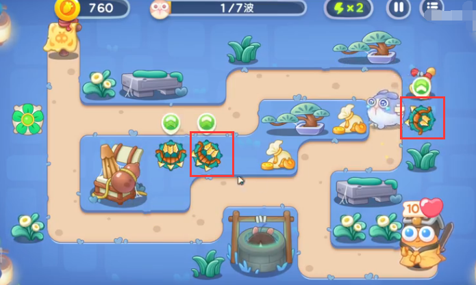 保卫萝卜4阿波道长第10关攻略：阿波道长第十关通关教程[多图]图片2