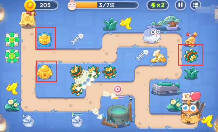 保卫萝卜4阿波道长第10关攻略：阿波道长第十关通关教程[多图]图片4