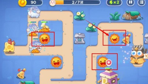 保卫萝卜4阿波道长1关攻略：阿波道长第一关通关教程[多图]图片4